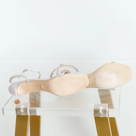 Badgley Mischka Kenya Lavender Satin Kitten Heel Women's 9.5 - Picture 13 of 14